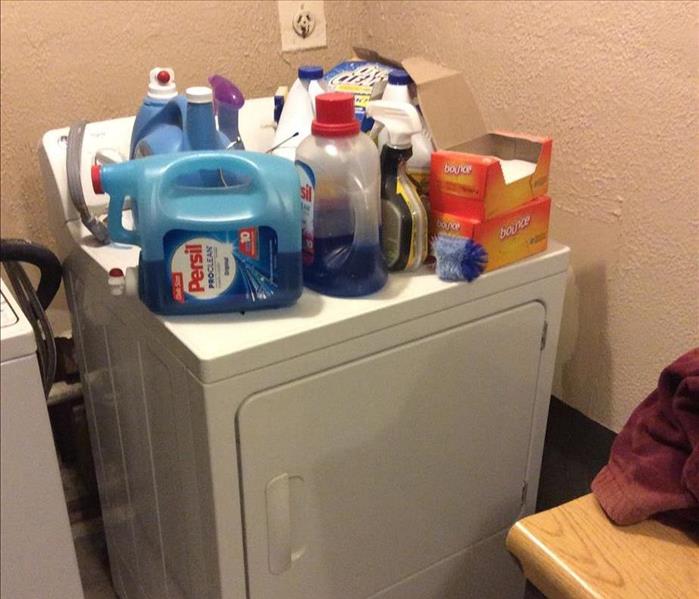 Dryer in laundry room 
